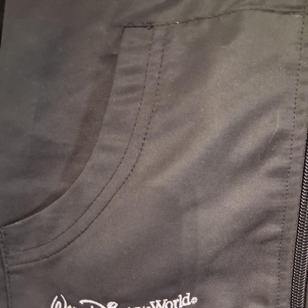Disney Parks Jacket Mens XL Black Mickey Mouse Hooded Windbreaker Zip Up Coat - Picture 2 of 8